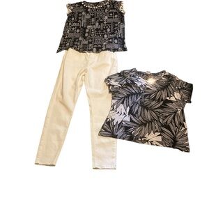 Investments Black and White Blouses